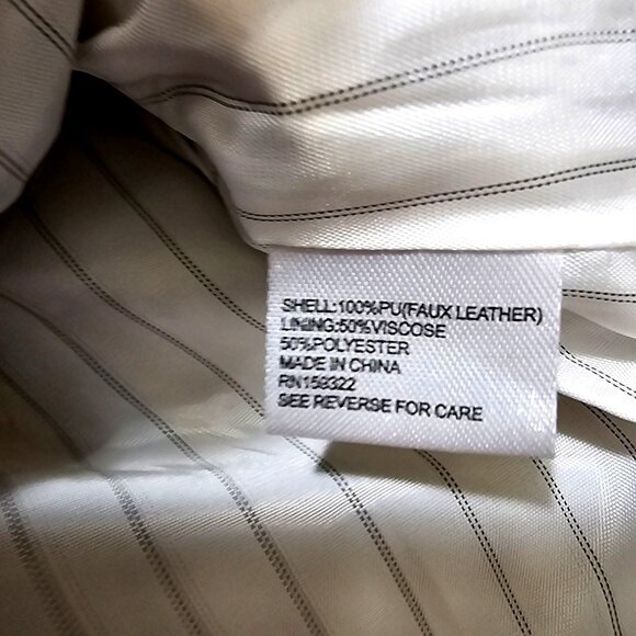 Central Park West Faux Leather Double-Breasted Blazer Jacket L - Picture 4 of 9